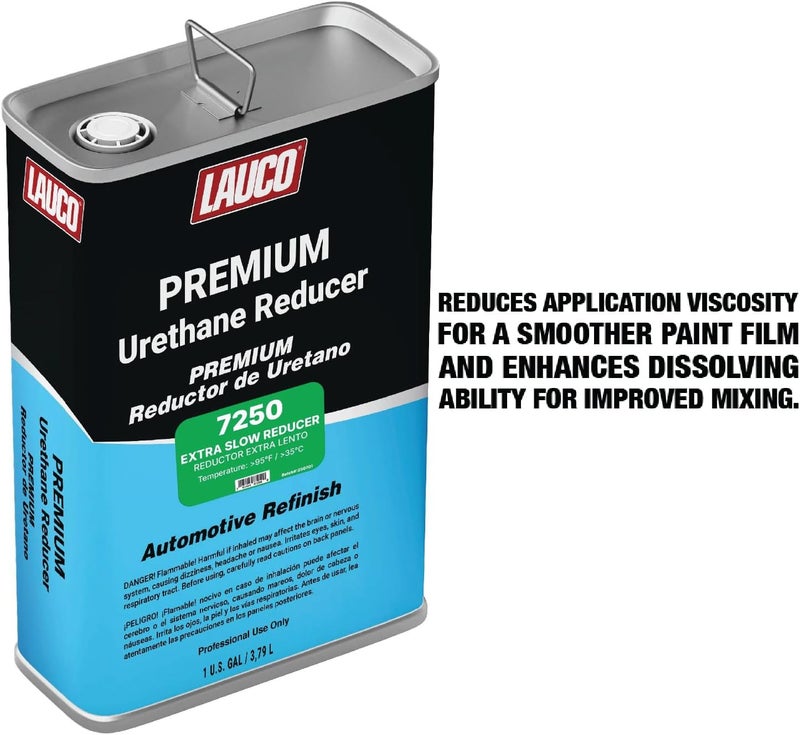 LAUCO مخفف درجة اليوريثان البطيء الإضافي (7250)، 2 جالون، > 95°F - للاستخدام في طلاء السيارات والطلاء الصناعي - أداء عالي لدرجة السيارات - Image 4